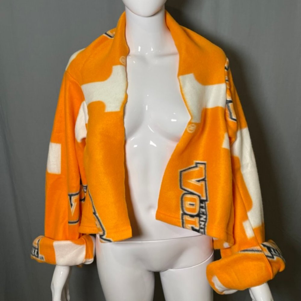 Handmade University of Tennessee Cropped Fleece Shrug/Cardigan